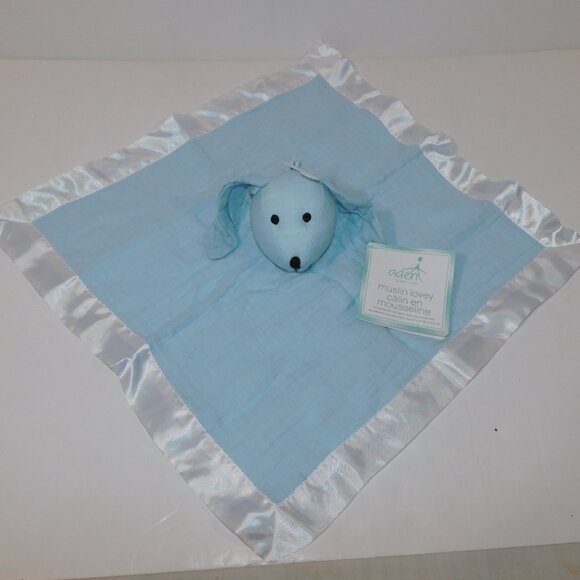Aden + Anais Musy Mate Muslin Lovey Security Blanket Solid Winter Sky Bunny NWT - Picture 2 of 6